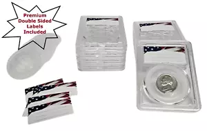 8er-Pack Premium Acryl Münzplatte Halter mit 21 mm Ring Jefferson Buffalo Liberty - Bild 1 von 7