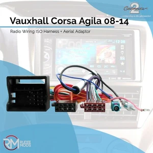 Arnés ISO cableado radio estéreo coche Vauxhall Corsa Agila 08-14 + adaptador aéreo - Imagen 1 de 1
