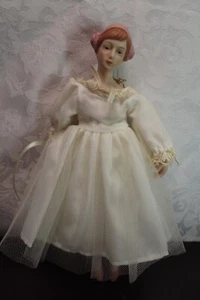 Porcelain 9" Ballerina Figure Ornament, Made in Taiwan - Picture 1 of 3