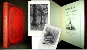 "VICTOR HUGO" (De la JEUNESSE) gravure engraving WOGEL Adrien MARIE BRUN...c1890 - Bild 1 von 1