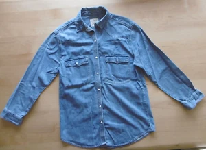 blaues Damen Jeanshemd / Bluse aus Jeans Gr. S von Pull&Bear - 100% Baumwolle - Bild 1 von 2