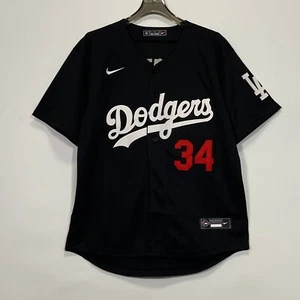 Fernando Valenzuela #34 Black Baseball Jersey S-3XL - Picture 1 of 9