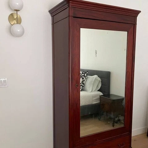 EMPIRE Mahogany Armoire - Late 1800s Cover