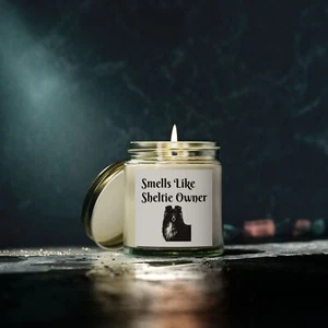 Smells Like Sheltie Owner - Vela perfumada - Amante de los perros 4 oz cera de albaricoque de coco - Imagen 1 de 25