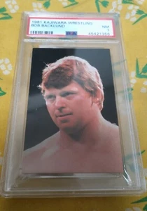 Japanese wrestling card 1981 popy Bob Backlund PSA 7 WWENWAECWAEW - Picture 1 of 2