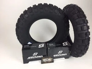 New Pair 2 MASSFX Tires & Free Tubes 3.50-8 SR 421 Front & Rear Honda Z50R Trail - Picture 1 of 4