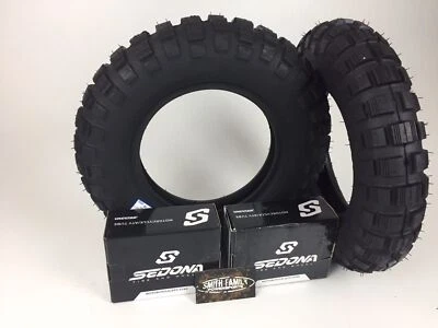 New Pair 2 MASSFX Tires & Free Tubes 3.50-8 SR 421 Front & Rear Honda Z50R Trail - Image 1 of 4