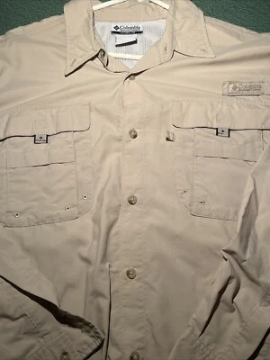 Camisa Columbia PFG Para Hombre Talla Grande Bronceada Omni Tono Ventilada Manga Larga Pesca Foto 1 de 4