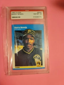 1987 FLEER Barry Bonds #604 - PSA 8 (NM-MT) - Picture 1 of 2