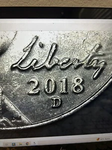 2018 D-Nickel Double Die Error on Obverse And Reverse - Picture 1 of 7