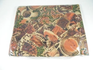 BEAUTIFUL SCREEN PRINTED POLYESTER SAREE ORANGE AND BROWN - Picture 1 of 3