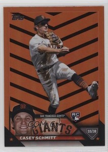 2023 Topps Update Orange and Black Foil Casey Schmitt #US133 Rookie RC