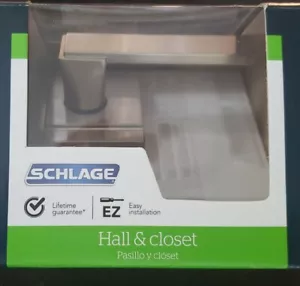 Schlage F10 V NBK 619 níquel satinado manija universal de paso pasillo pasillo pasillo y armario - Imagen 1 de 5