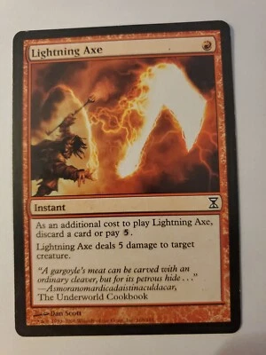 MTG Magic The Gathering Card Lightning Axe Instant Red Time Spiral 2006 - Image 1 of 2