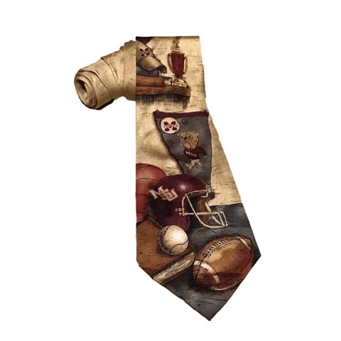 MSU Bulldogs College Football Necktie Cover