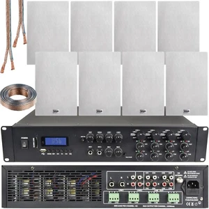 2200 W Bluetooth Soundsystem & 8x 140 W Wandlautsprecher - 8 Zonen Multiroom Amp - Bild 1 von 11