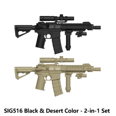 MinifigArsenal MFAsslt HSIG516 Rifle Gun for Minifigures building Block - Image 1 of 3