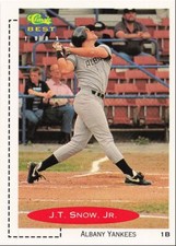1991 Classic Best J.T. Snow Jr. Rookie Albany-Colonie Yankees #279