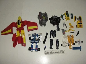 Vintage Transformers Gobots Figure Parts Lot G2 Deluge Dive Crossovers Broken - Picture 1 of 6