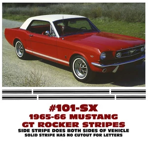 SP - 101-SX 1965-66 FORD MUSTANG GT - LOWER SIDE ROCKER STRIPE - SOLID - CUSTOM - Bild 1 von 1