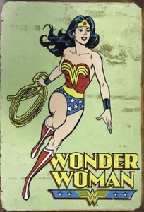 Modellismo - Collezione - Targa Metallo DC Wonder Woman 20x30 - Foto 1 di 1