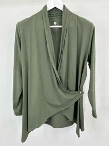 SOLBARI NWT Size S/M OLIVE GREEN Women's Luxe Sun Wrap UPF 50+ Top - Picture 1 of 4