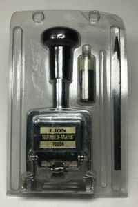 Vintage Lion Number Matic 70006 Automatic Numbering Machine 6-Wheel Stamper - Picture 1 of 6