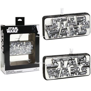 Star Wars Sello Navidad Vidrio Soplado Adorno Personaje Logo Vacaciones Disney - Imagen 1 de 5