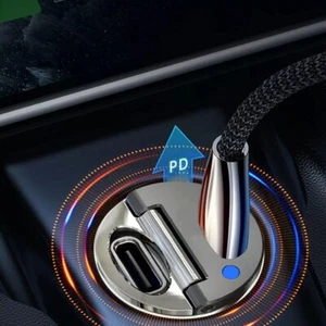 Herramienta de Carga Rápida 30W Accesorios Doble USB Tipo-C PD Coche Teléfono Cargador Adaptador - Imagen 1 de 8