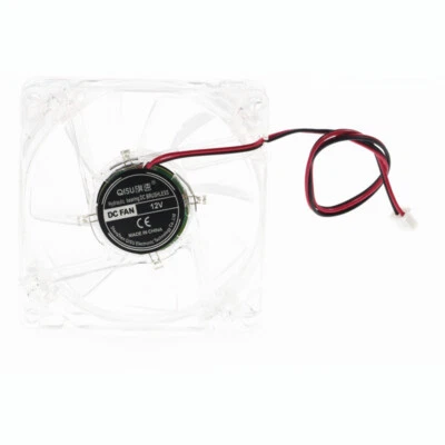 8025 Cooling Fan Mini Transparent Silent Fans Brushless LED Light DC 5V 12V - Image 1 of 4