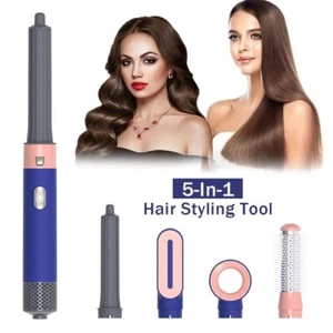 5 in1 Heißluftstyler und rotierende Haartrocknerbürste Haarglätter Lockenstab Kamm - Bild 1 von 6
