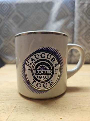 1993 Colorado Rockies Inaugural Year Vintage Coffee Cup Mug Hunter Gold Rim (AB3 Cover