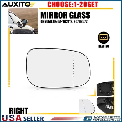 Правостороннее зеркало с подогревом стекло для Volvo C30, C70, S40, S60, S80, V50 08-13 1-5X - Изображение 1 из 4