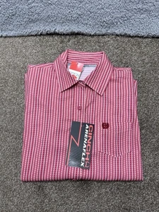 Cinch Womens Arenaflex Shirt XS Crimson Print Lightweight UV Quick Dry New - Picture 1 of 11