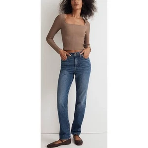 Madewell Jeans Women 26 Blue Perfect Vintage Jean Medium Wash Straight Leg - Picture 1 of 12