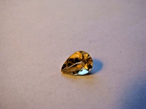 Citrine Pear Cut Gemstone 8 mm x 5 mm 0.80 carat Gem  Yellow Stone - Picture 1 of 3