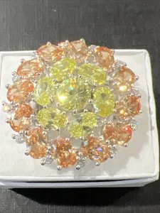 Camille Lucie Ring Size 7 Multicolored Stones - Foto 1 di 10