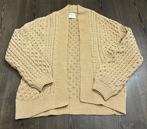 Abercrombie Fitch Cardigan Donna XS Marrone Collezione Morbida Maglione Maglia Cavo - Foto 1 di 5