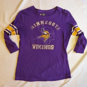 Minnesota Vikings Damen T-Shirt S lila 3/4 Arm NFL Team Bekleidung - Bild 1 von 5