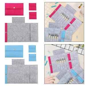 3x Häkel Aufbewahrungstasche Stricknadel Halter Etui für Anfänger Schnappverschluss - Bild 1 von 15