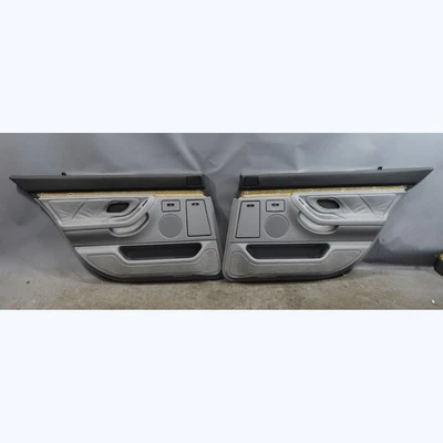 Par de paneles de puerta interior trasera BMW E38 740iL 97-01 cuero gris para parasol OEM Foto 1 de 4