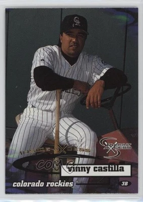 1998 Skybox Dugout Axcess Inside Axcess /50 Vinny Castilla #13 - Image 1 of 2