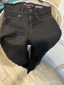 Children's Place, Girls, Black, Jeggings, Size 8 - Picture 1 of 1
