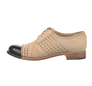 Oxford The Office of Angela Scott Mr Arthur punta de ala para mujer UE 37,5 beige gamuza - Imagen 1 de 12