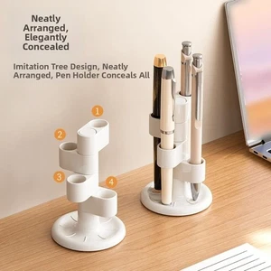 2Pcs Creative Makeup Brush Shelf 4 Holes Pencil Display Rack Bedroom Decoration - Picture 1 of 12
