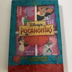 Neu Vintage Hallmark Disney Pocahontas Valentinskarten mit Umschlägen 30er-Pack - Bild 1 von 6