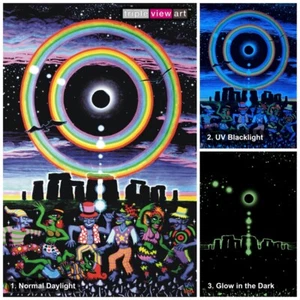 POSTER UV-Blacklight Fluorescent Glow-In-The-Dark Psychedelic Psy Goa Trance Art - Picture 1 of 4