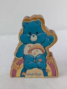 Vintage Care Bear Wish Bear Wooden Cut Out 1986 American Greetings - Picture 1 of 5