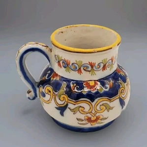 Antique Morocco Hand Painted Ceramic Pitcher Signed - Picture 1 of 12