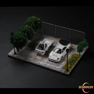Diorama 1/64 Auto Garage Modell LED Beleuchtung Parkplatz Vitrinenmodell - Bild 1 von 3